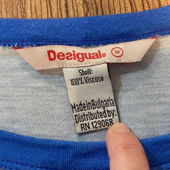DESIGUAL Floral Tee short sleeves Size : Medium - Picture 7 of 10